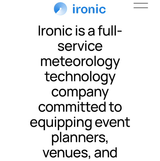 If you need help planning an event and navigating the weather, these people are fantastic!