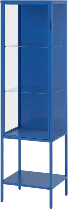 IKEA- RUDSTA glass-door cabinet, blue,