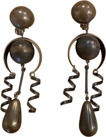 Vintage Brutalist Dangle Earrings