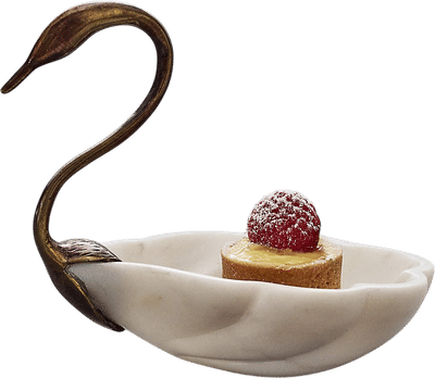 Swan Marble Serving Bowl