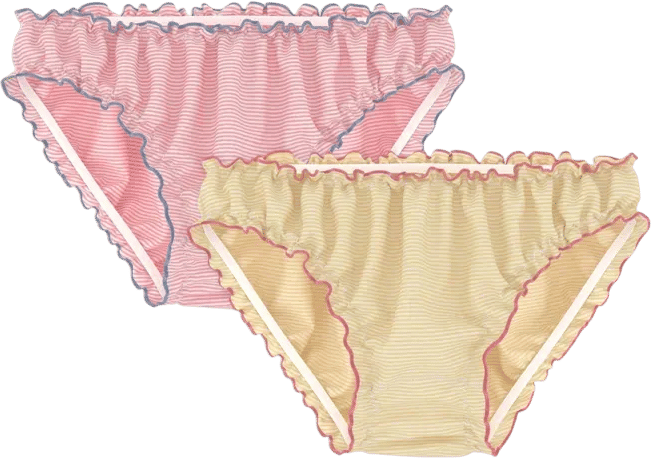 Set of 2 Froufrou Organic Cotton Panties | Yellow