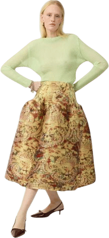 Kenza Handpleated Skirt - Iridescent Jim