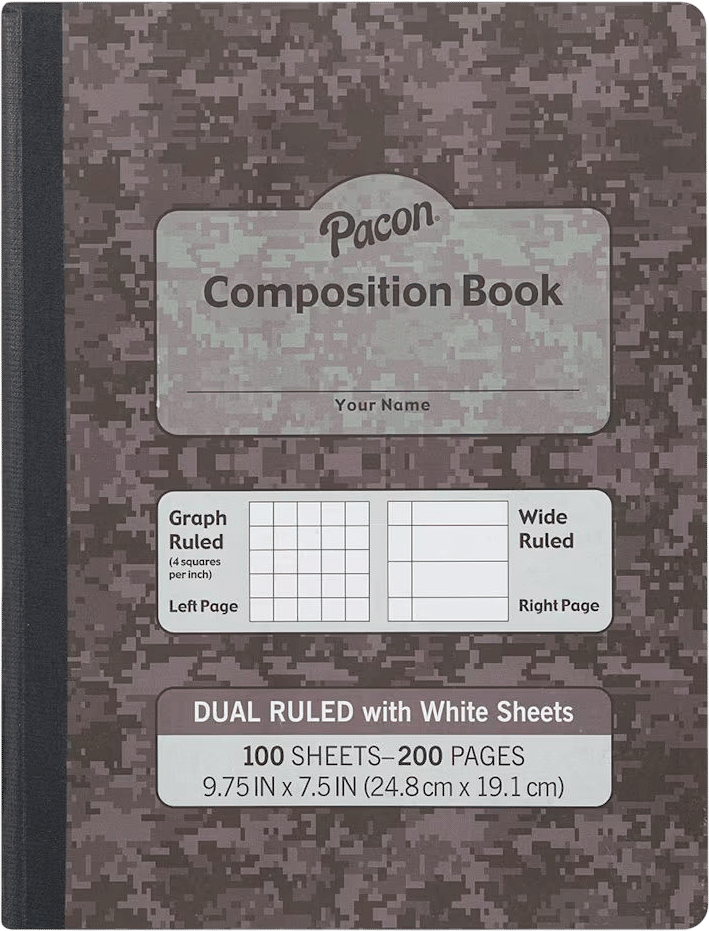 Pacon Dual Ruled Composition Book - White