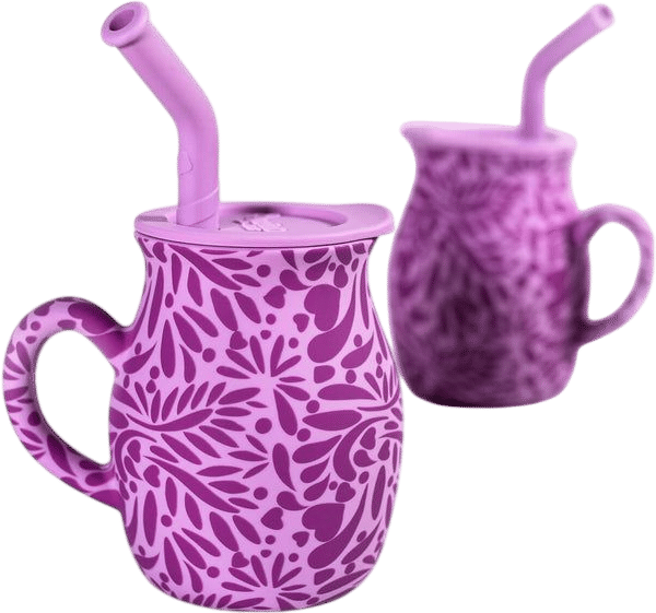 Kids Talavera Cup with Lid & Straw