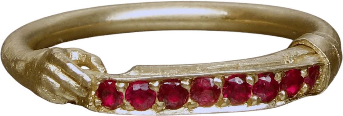 Ribbon IV Gold Ruby Ring