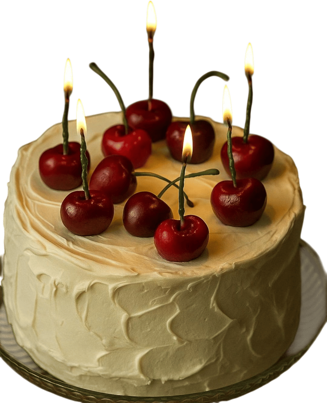 Wax Cherry Birthday Candles