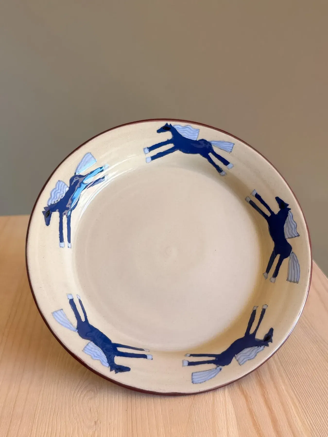 Plate with Horses