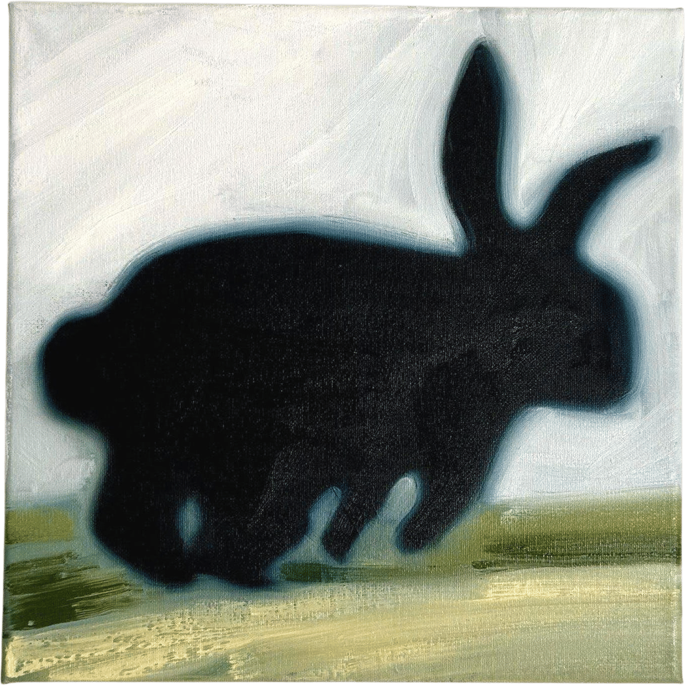Black Rabbit Oil Painting