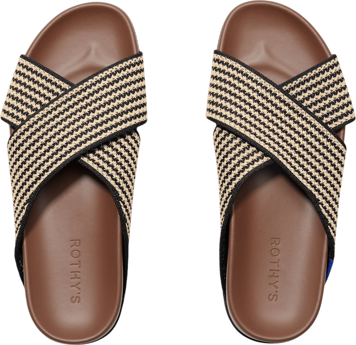 Rothy's The Weekend Slide in Toffee Stripe