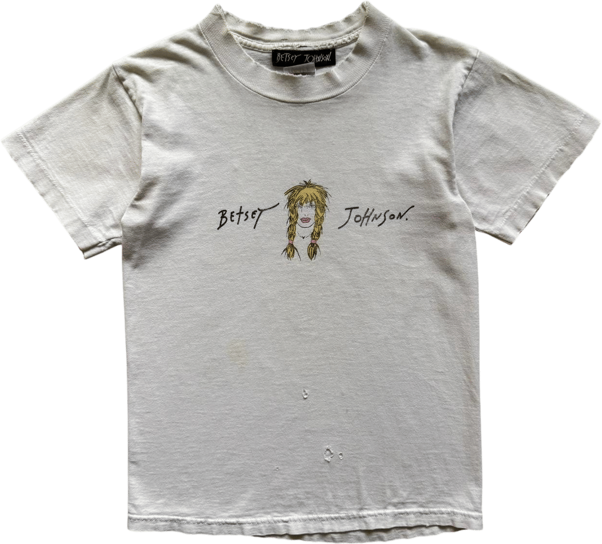 Betsey Johnson Women's White and Cream T-shirt