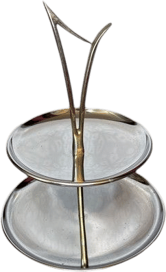 Vintage Kromex MCM Chrome 2-Tier Atomic Tray