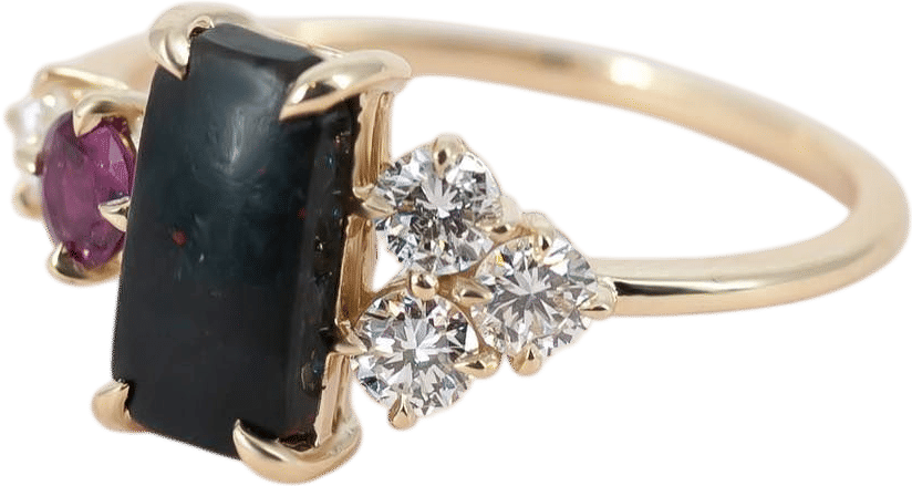 Bloodstone & Ruby Ring