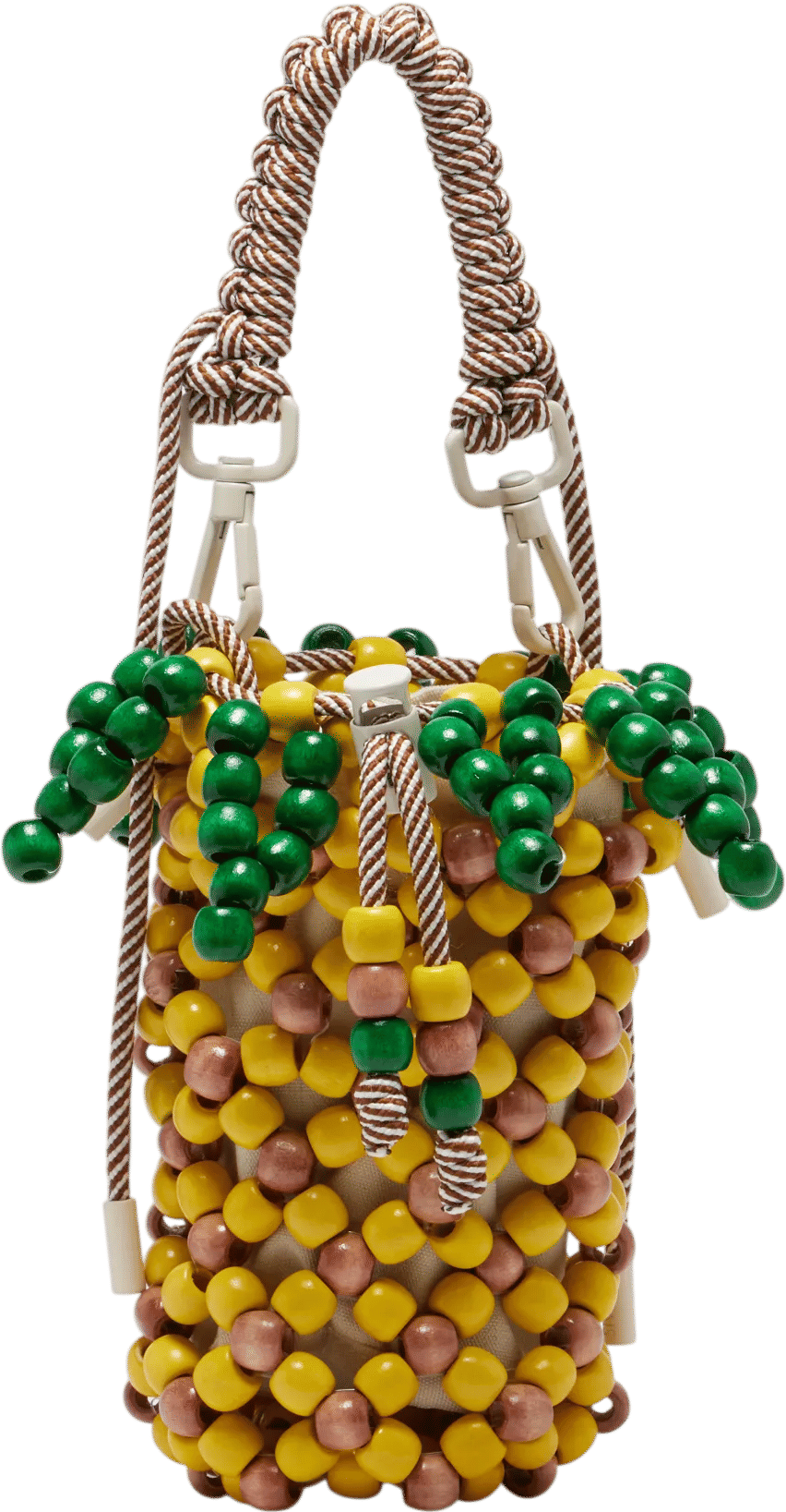 Alémais Pineapple Mini Beaded Top-Handle Bag