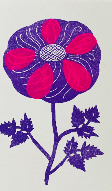 MINNIEOLGA Poppy Purple Card