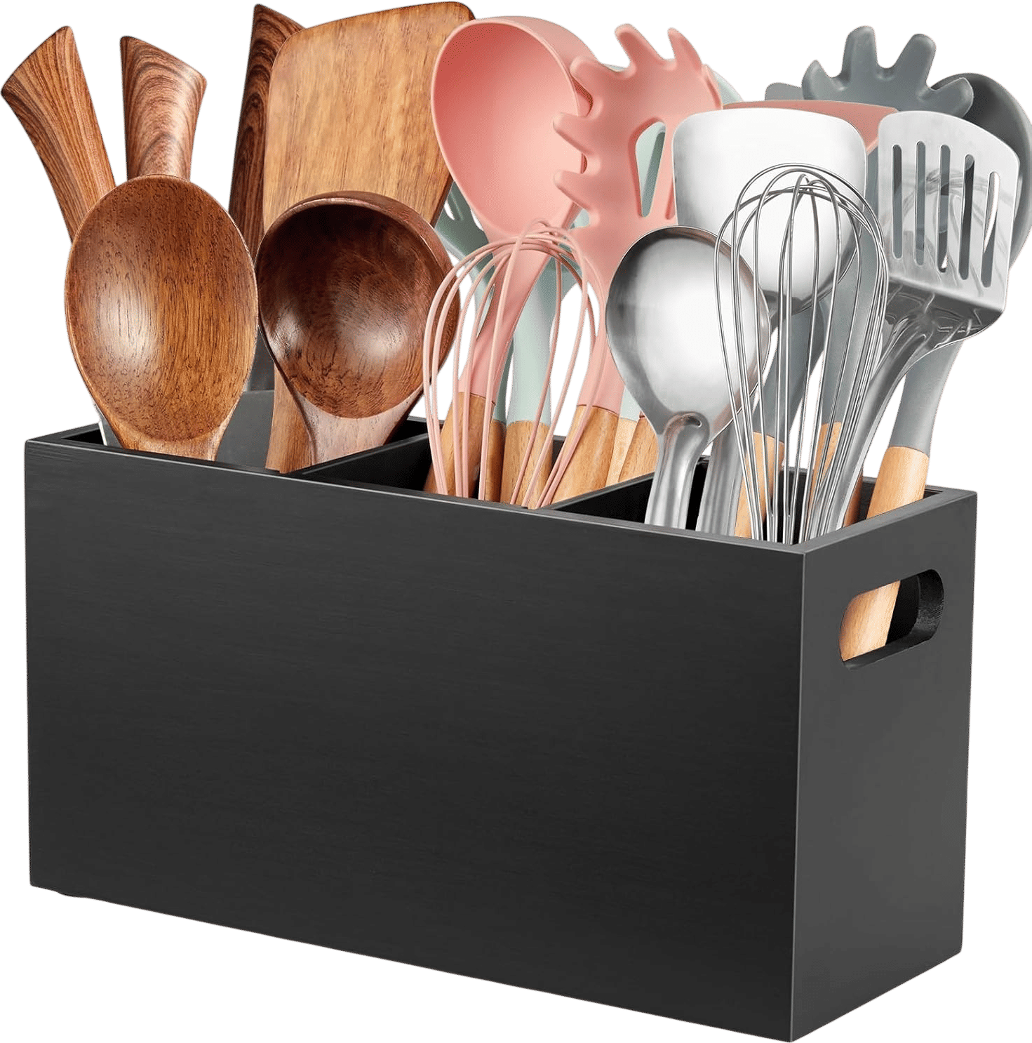 Black Kitchen Utensil Holder