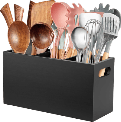 Black Kitchen Utensil Holder