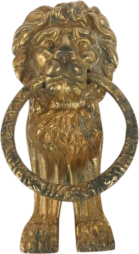 Vintage Brass Lion Head Body Door Knocker Ring Pull Entryway Hardware 5in - Etsy