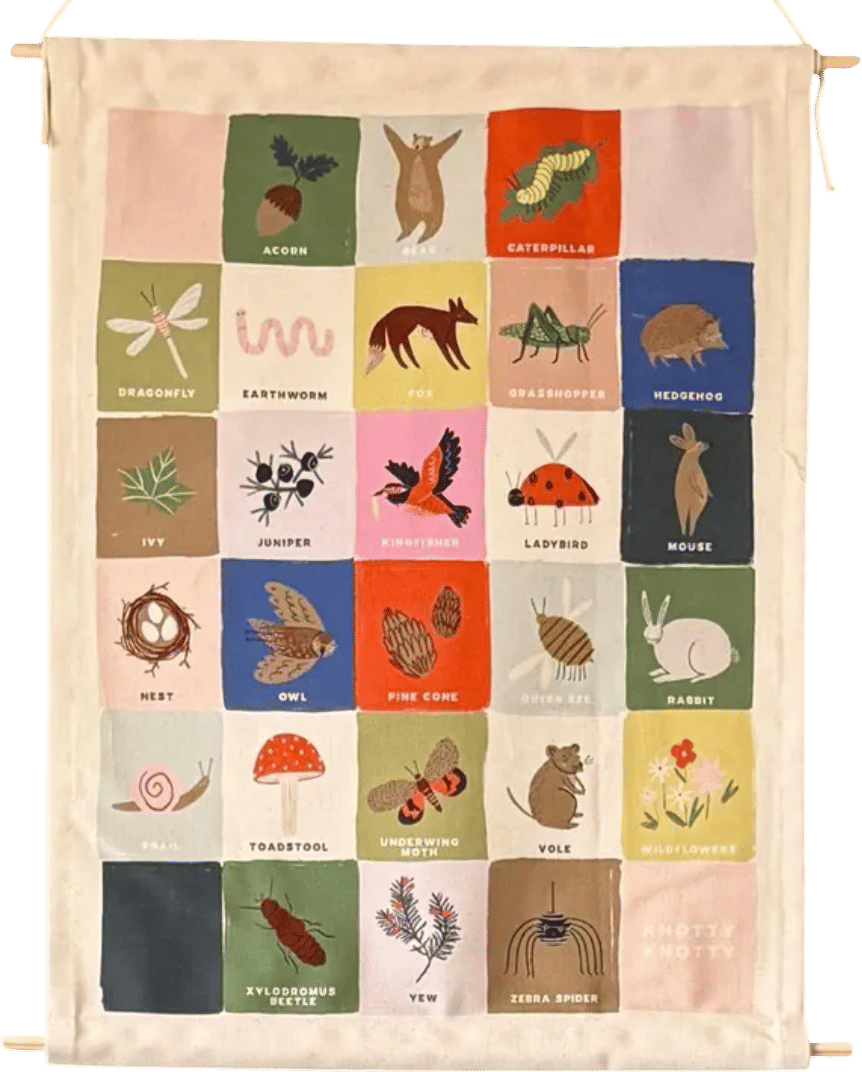Rainbow Woodland Alphabet Banner