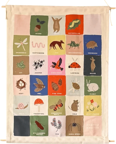 Rainbow Woodland Alphabet Banner