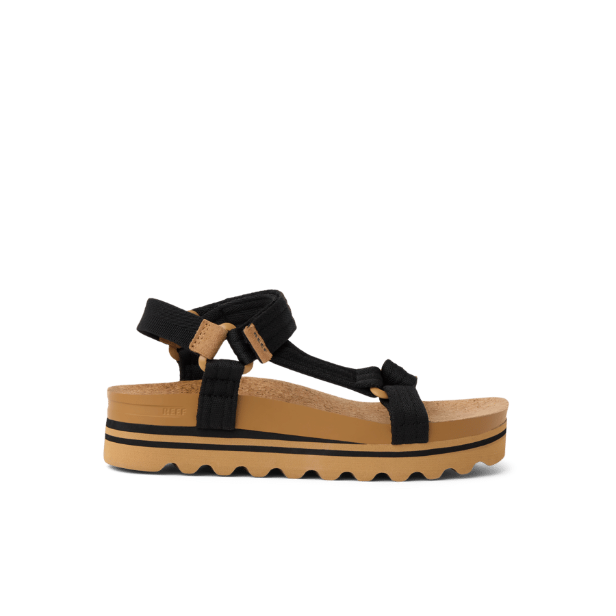 Reef Women's Cushion Rem Hi Sandals (Black/Tan)