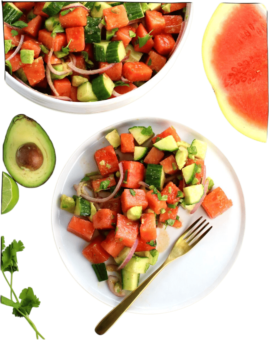 Sweet & Spicy Watermelon Salad