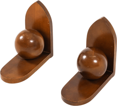 Dutch Art Deco Oak Bookends
