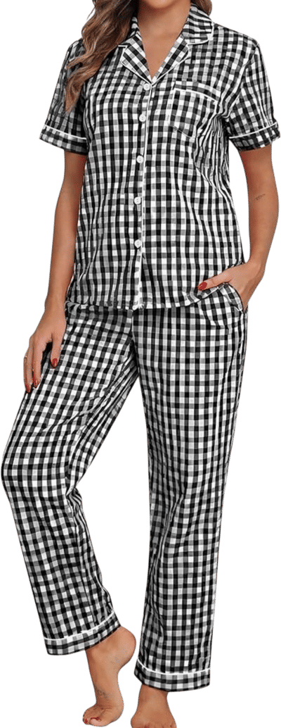 Cotton Gingham Pajamas Set