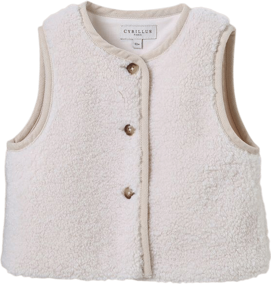 Baby's sleeveless sherpa jacket