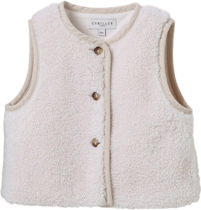 Baby's Sleeveless Sherpa Jacket