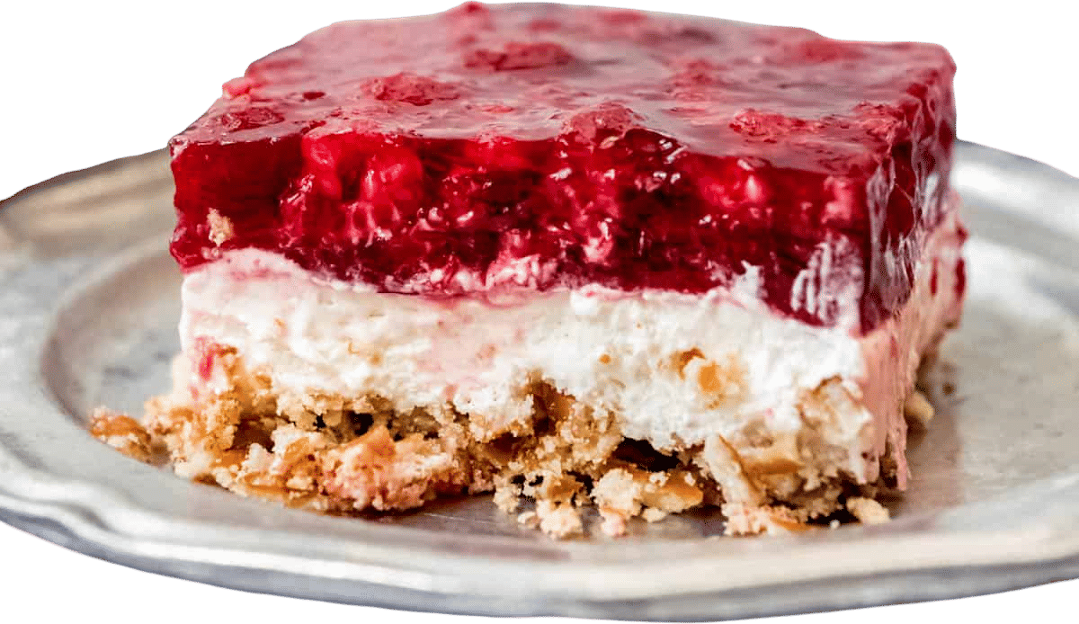 Raspberry Pretzel Salad Recipe