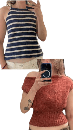 knitting whimsical summer tops