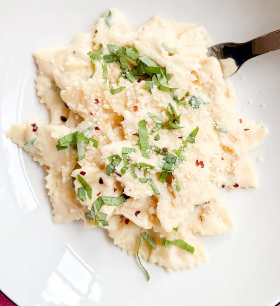 Creamy corn pasta