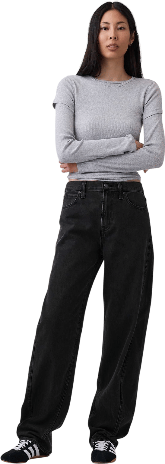 Gap High Rise Barrel Jeans