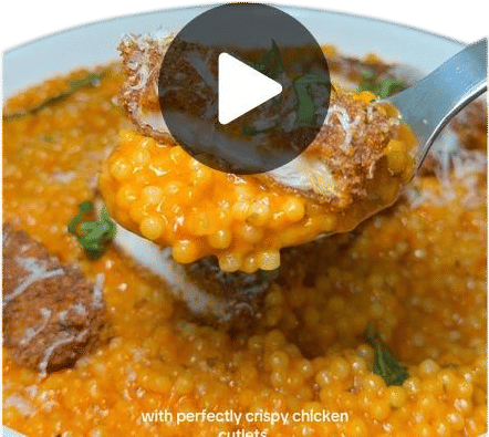 One-Pan Pastina alla Vodka with Crispy Chicken Cutlets