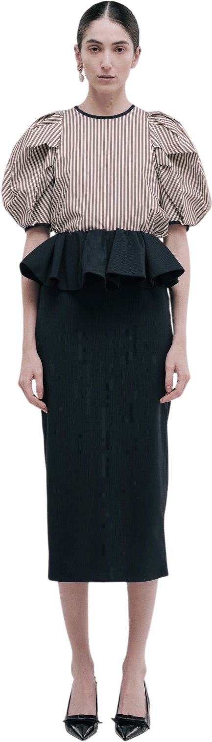 Kika Vargas Zhao Skirt Navy Wool
