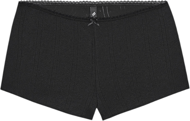 Cou Cou Intimates The Teeny Tiny Short: Black Pointelle