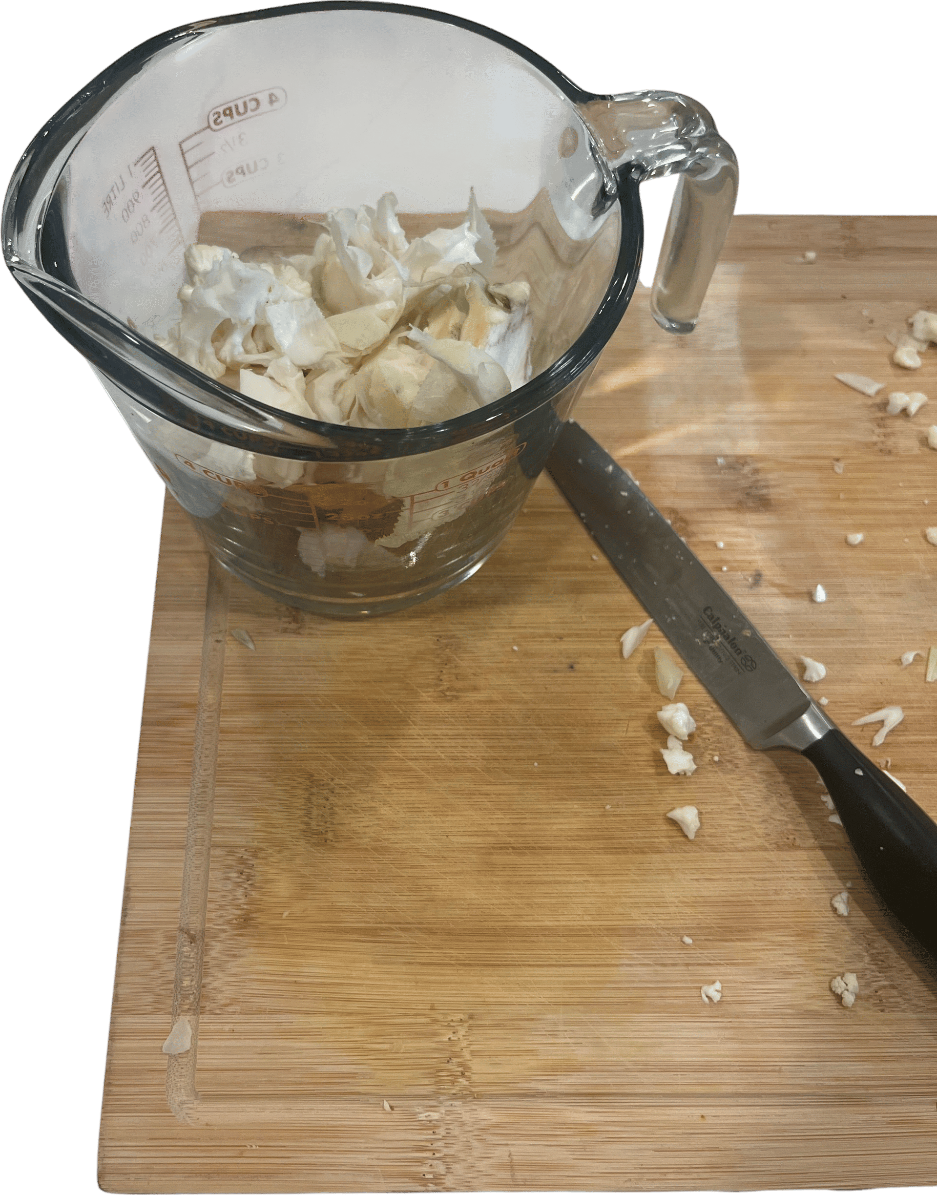 A “trash” bowl while cooking