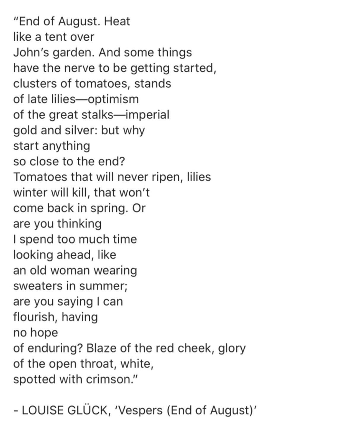 My Favorite Late August Poem, and Now Yours Too
