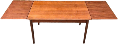 Vintage Danish Modern Teak Draw Leaf Dining Table