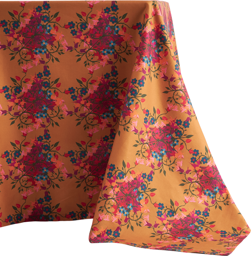 Large Tablecloth with A Bold Flower Print