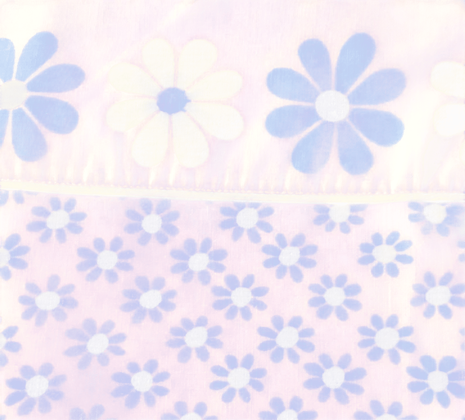 Vintage Mod Daisy Twin Flat Sheet Muslin Cotton