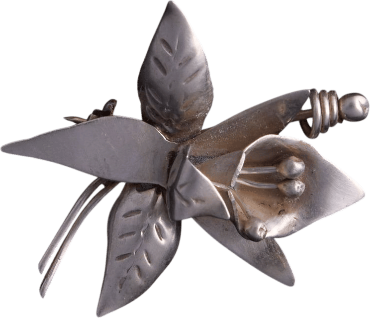 Sterling Silver Flower Brooch | Khata Space