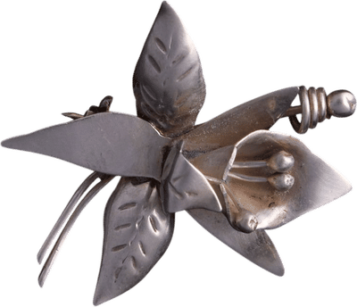 Sterling Silver Flower Brooch