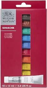 Winsor & Newton Designers Gouache Paint Set, 10x12ml