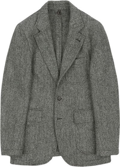 Grey Herringbone Harris Tweed Games Blazer Mk. VII