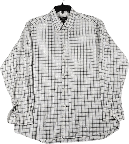 Ermenegildo Zegna Shirt Mens XL Check Dress Shirt Made in Italy LS/BD