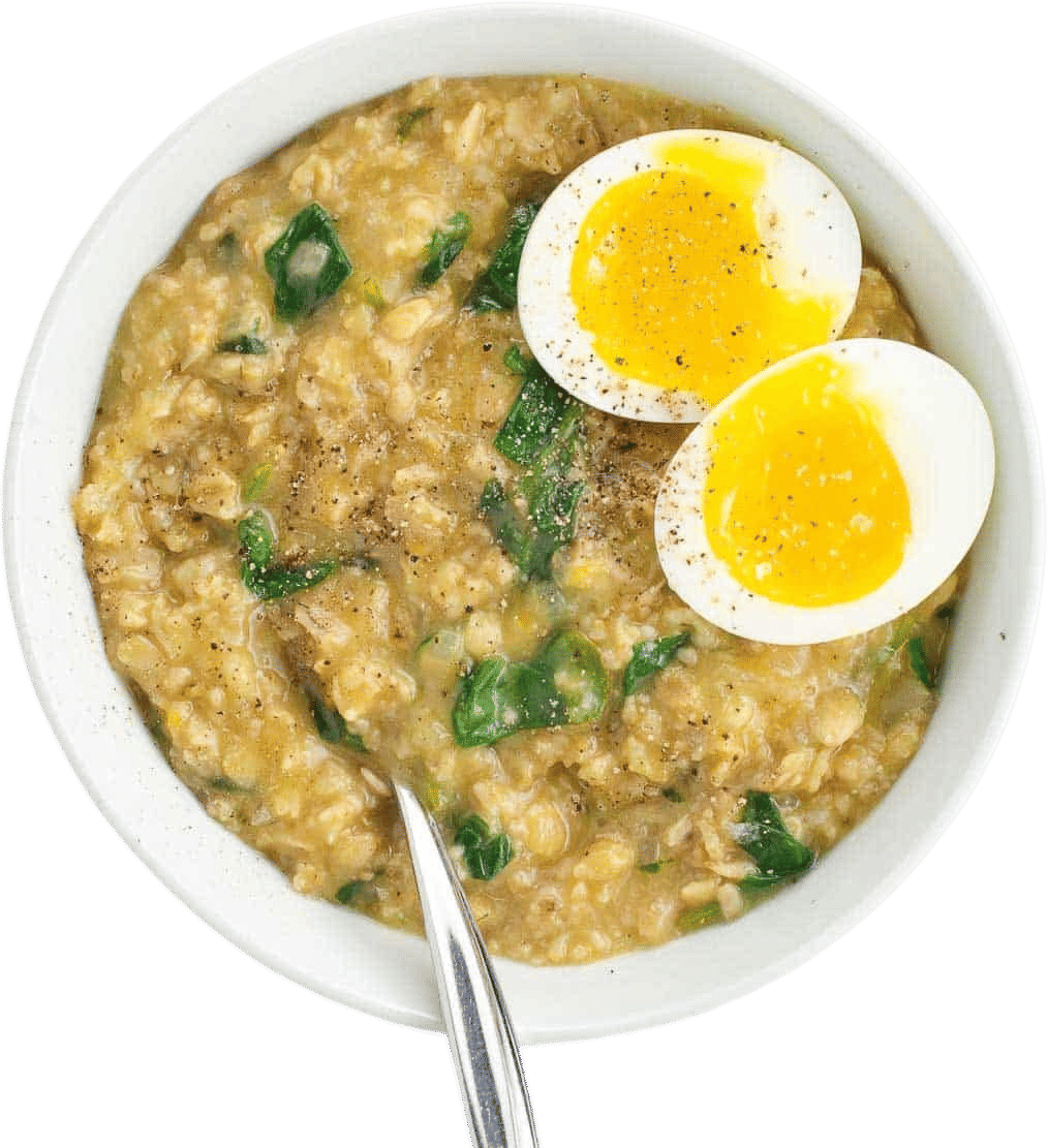 Oatmeal with spinach