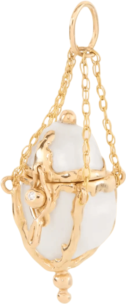 Pearl and Diamond Urn Pendant