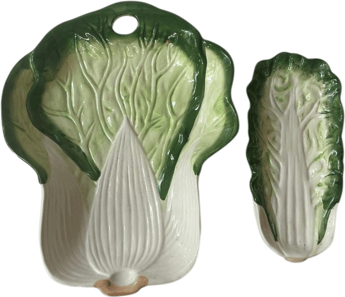 Vintage Ceramic Lettuce Serving Dishes