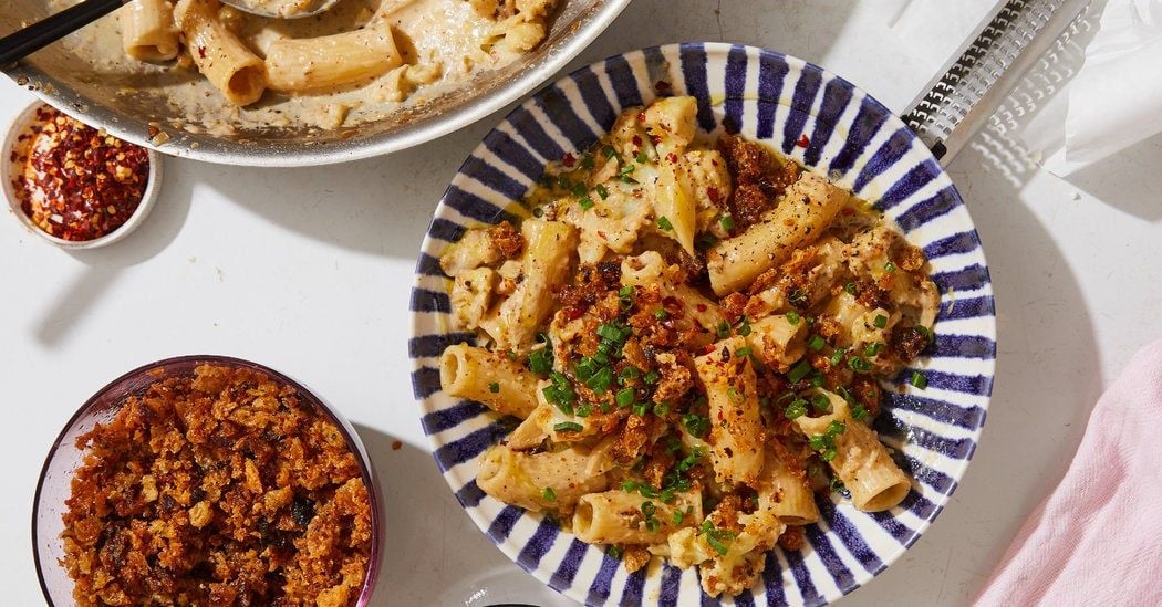 Creamy Cauliflower Pasta With Pecorino Bread Crumbs